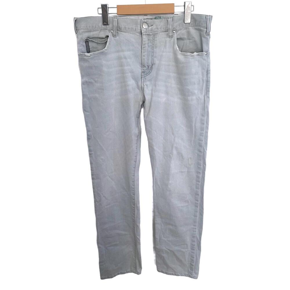 AJ Armani Jeans Jungle Men's Light Grey Denim Pants J45 - 36